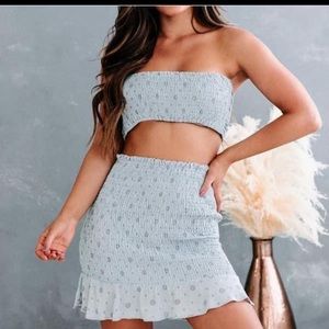 Two piece blue set